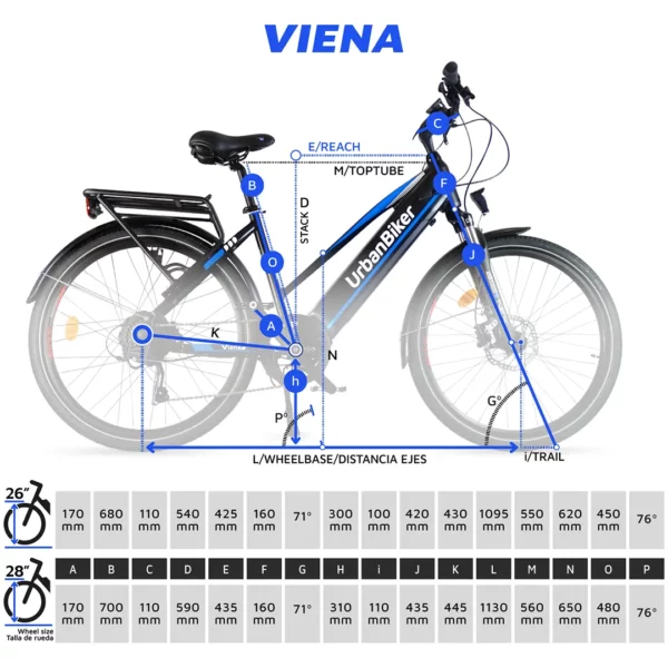 Urbanbiker Viena | Trekking E-Bike | 200KM Reichweite
